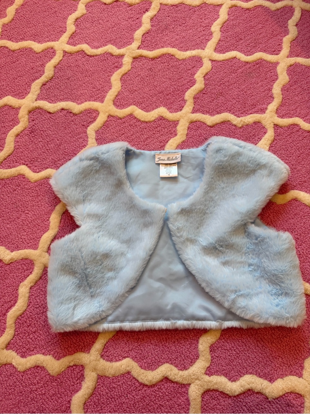 Jona Michelle Light Blue Faux Fur Vest for Kids